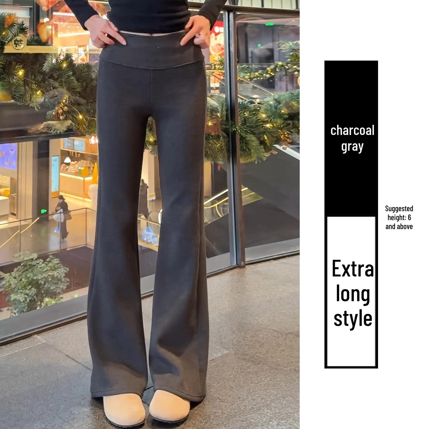 Charcoal Gray High-Waist Velvet Flared Pants for Women - Slimming Bell Bottoms, Autumn Winter Style, Yoga Sweatpants M
Charcoal Gray High-Waist Velvet Flared Pants for Women - Slimming Bell Bottoms, Autumn Winter Style, Yoga Sweatpants M