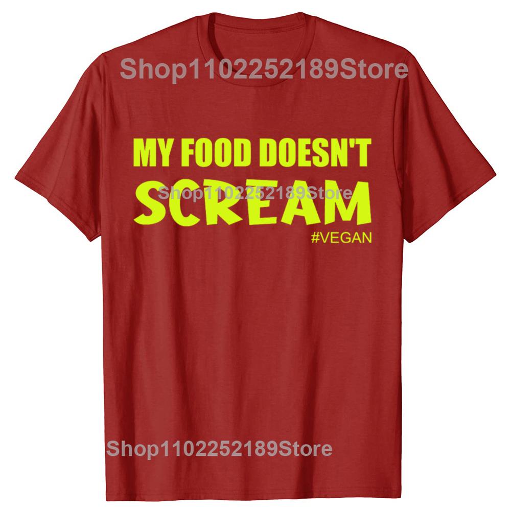 Funny My Food Doesnt Scream VEGAN Tshirts Men Womens Fashion Casual Tshirt 100 Cotton Loose Oversized T Shirt S
Funny My Food Doesnt Scream VEGAN Tshirts Men Womens Fashion Casual Tshirt 100 Cotton Loose Oversized T Shirt S