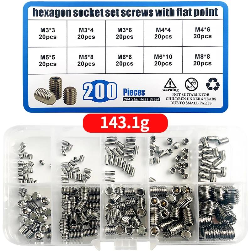 200 шт./кор. M3 M4 M5 M6 M8 304 нержавеющая сталь шестигранный шестигранный установочный винт болты с шестигранной головкой 5 BOXES
200 шт./кор. M3 M4 M5 M6 M8 304 нержавеющая сталь шестигранный шестигранный установочный винт болты с шестигранной головкой 5 BOXES