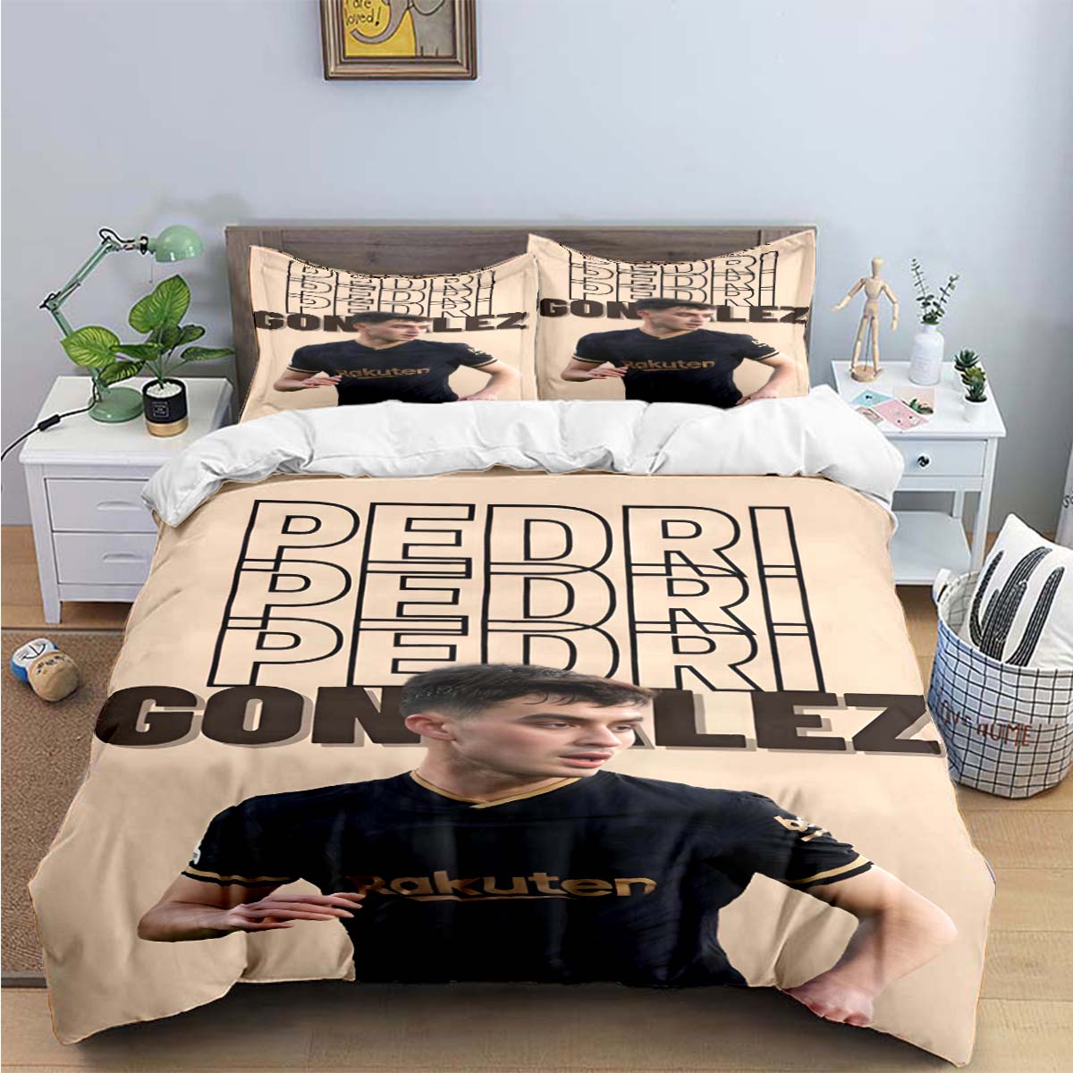 Spain Fashion Football Star P-Pedri Print Bedding Sets Bed Supplie Set Comforter Set Teens Girls Twin Single Kid Gift AU Double(180*210cm)3pcs
Spain Fashion Football Star P-Pedri Print Bedding Sets Bed Supplie Set Comforter Set Teens Girls Twin Single Kid Gift AU Double(180*210cm)3pcs