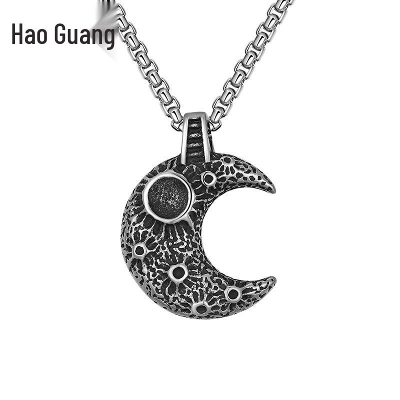 Винтажное ожерелье-подвеска из титановой стали с поверхностью Луны для мужчин
Винтажное ожерелье-подвеска из титановой стали с поверхностью Луны для мужчин