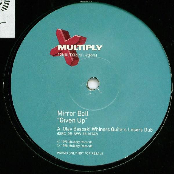 12inch Record MIRRORBALL - Given Up 12MULTY46PX Multiply Record 1998 UK Dance & Electronica Used
12inch Record MIRRORBALL - Given Up 12MULTY46PX Multiply Record 1998 UK Dance & Electronica Used