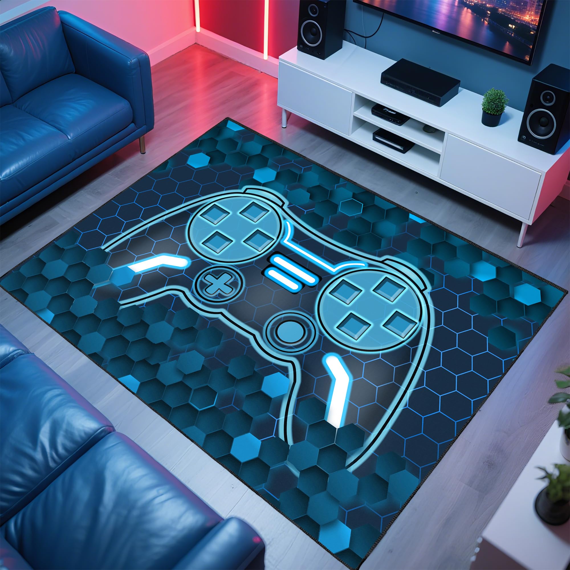 Gamer Rug for Room,3 x5 Gaming Rugs with Non-Slip Backing,Game Room Carpet for Bedroom and Livingroom Decor 100cm x 120cm
Gamer Rug for Room,3 x5 Gaming Rugs with Non-Slip Backing,Game Room Carpet for Bedroom and Livingroom Decor 100cm x 120cm