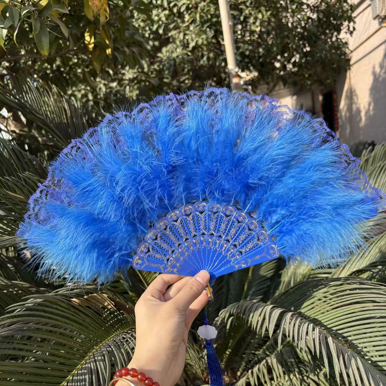 New Gothic Lolita Japanese Lace Cheongsam Feather Fan for Photography Props
New Gothic Lolita Japanese Lace Cheongsam Feather Fan for Photography Props
