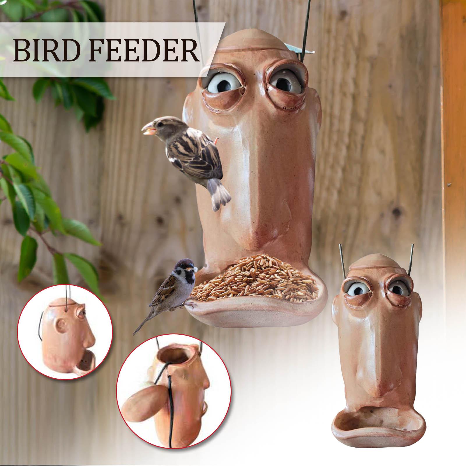 Кормушка для птиц с интересным лицом, забавная кормушка для птиц, уличная поделка, подвесная кормушка для птиц на дереве-новая кормушка для птиц на улице
Кормушка для птиц с интересным лицом, забавная кормушка для птиц, уличная поделка, подвесная кормушка для птиц на дереве-новая кормушка для птиц на улице
