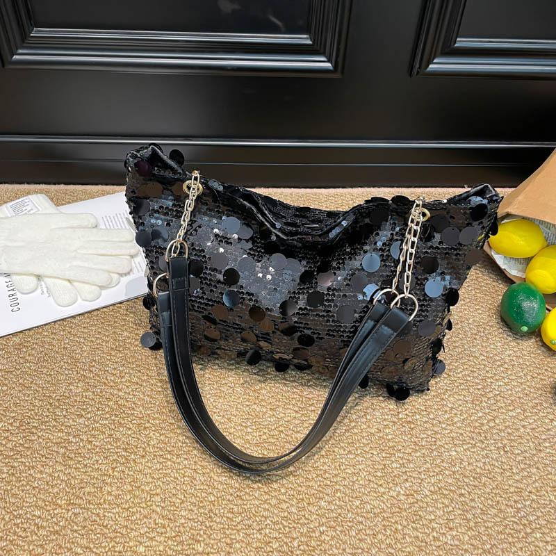 Fashi Sequin Shoulder Bags for Women Large Capacity Ladies Casual Tote Simple Solid Color Female Zipper Handbags Underarm Bag чёрный
Fashi Sequin Shoulder Bags for Women Large Capacity Ladies Casual Tote Simple Solid Color Female Zipper Handbags Underarm Bag чёрный