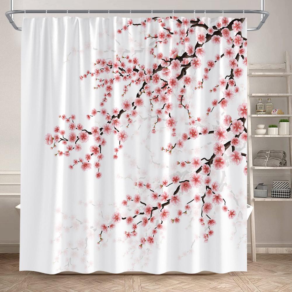 Japanese Style Floral Shower Curtain Pink Cherry Blossom Koi Fish Sea Waves Abstract Mountain Scenery Bathroom Curtain Decor Set W60H190(CM)-1 Pcs
Japanese Style Floral Shower Curtain Pink Cherry Blossom Koi Fish Sea Waves Abstract Mountain Scenery Bathroom Curtain Decor Set W60H190(CM)-1 Pcs