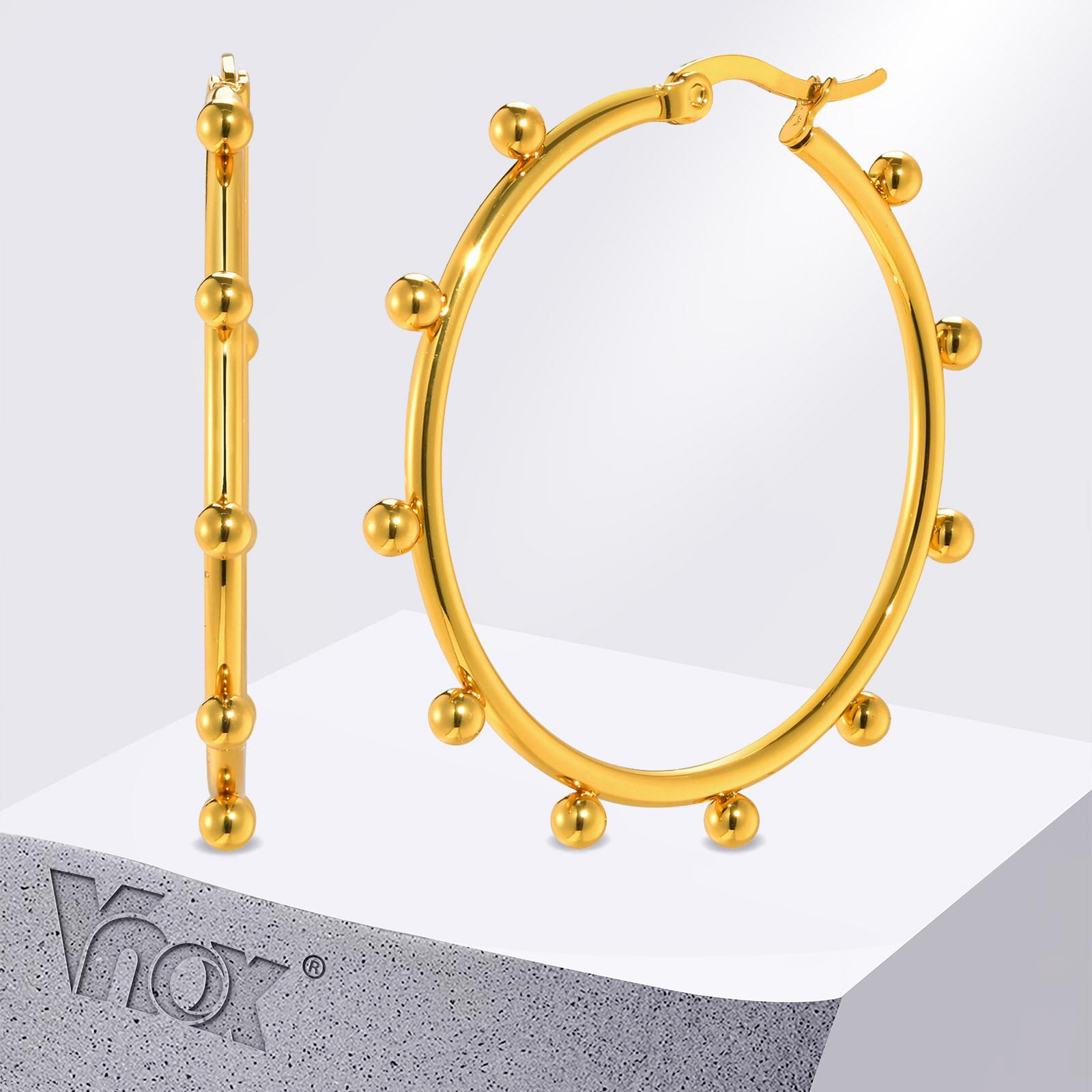 Vnox Модные серьги-кольца с подвесками-бусинами для женщин и девушек, простые серьги-хагги из нержавеющей стали в виде круглого круга, подарочные украшения
Vnox Модные серьги-кольца с подвесками-бусинами для женщин и девушек, простые серьги-хагги из нержавеющей стали в виде круглого круга, подарочные украшения