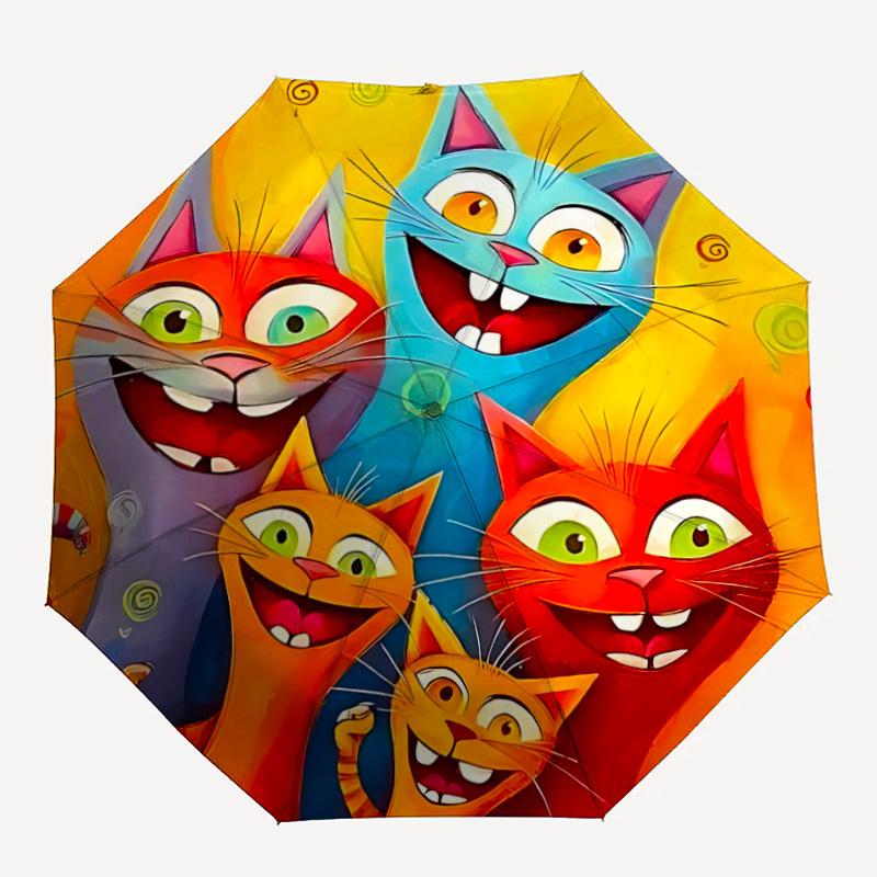 1pc Cat Family Automatic Open/Close Umbrella with Folding feature Compact Travel Umbrella, Lightweight design, for Commuting002
1pc Cat Family Automatic Open/Close Umbrella with Folding feature Compact Travel Umbrella, Lightweight design, for Commuting002