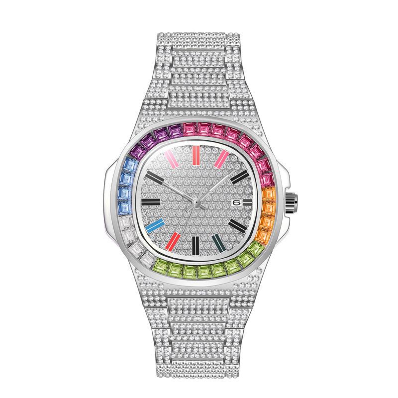 Huaqiangbei Men s Hip Hop Gold Diamond-Studded Fashion Calendar Quartz Watch серебряный
Huaqiangbei Men s Hip Hop Gold Diamond-Studded Fashion Calendar Quartz Watch серебряный