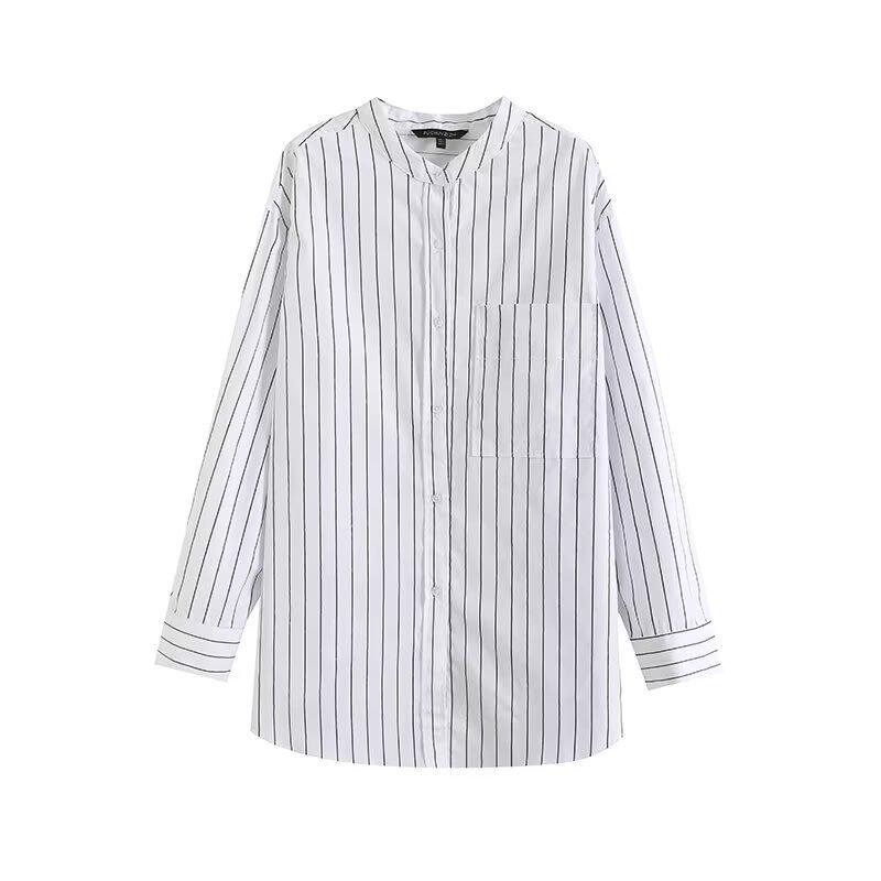 2025 Spring Women s Striped Long-Sleeve Round Neck Casual Shirt S 
2025 Spring Women s Striped Long-Sleeve Round Neck Casual Shirt S
