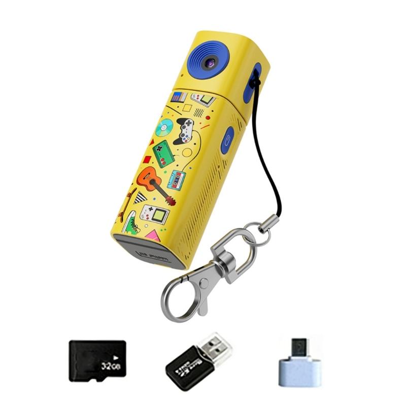 Mini Keychain Camera 2K Video Recording Flip Lens 32GB Memory Card Type C Adapter And Card Reader For Vlog Selfies жовтий
Mini Keychain Camera 2K Video Recording Flip Lens 32GB Memory Card Type C Adapter And Card Reader For Vlog Selfies жовтий