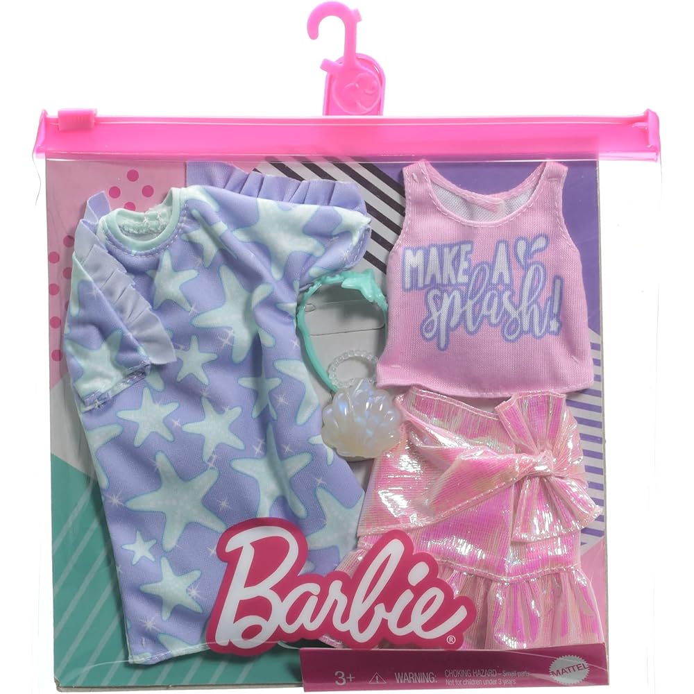 Barbie Fashion 2-Pack Pink & Star Dress Set with Accessories and Storage Case for Dress-Up Dolls Ages 3+
Barbie Fashion 2-Pack Pink & Star Dress Set with Accessories and Storage Case for Dress-Up Dolls Ages 3+