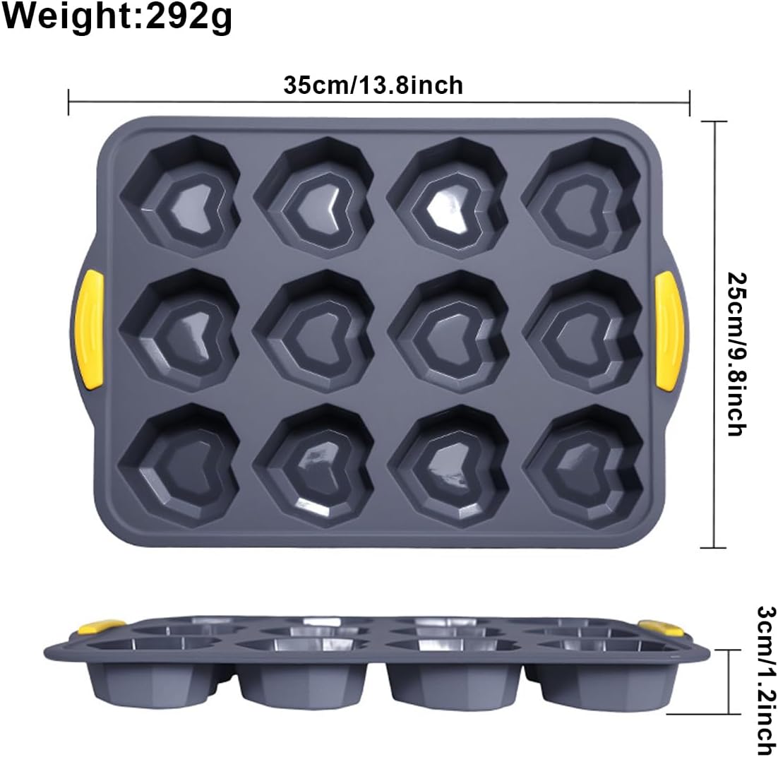 Silicone Cake Mold Heart-Shaped Non-Stick Baking Mold for Brownies Food-Grade Microwave Safe Cupcake Making Tools
Silicone Cake Mold Heart-Shaped Non-Stick Baking Mold for Brownies Food-Grade Microwave Safe Cupcake Making Tools