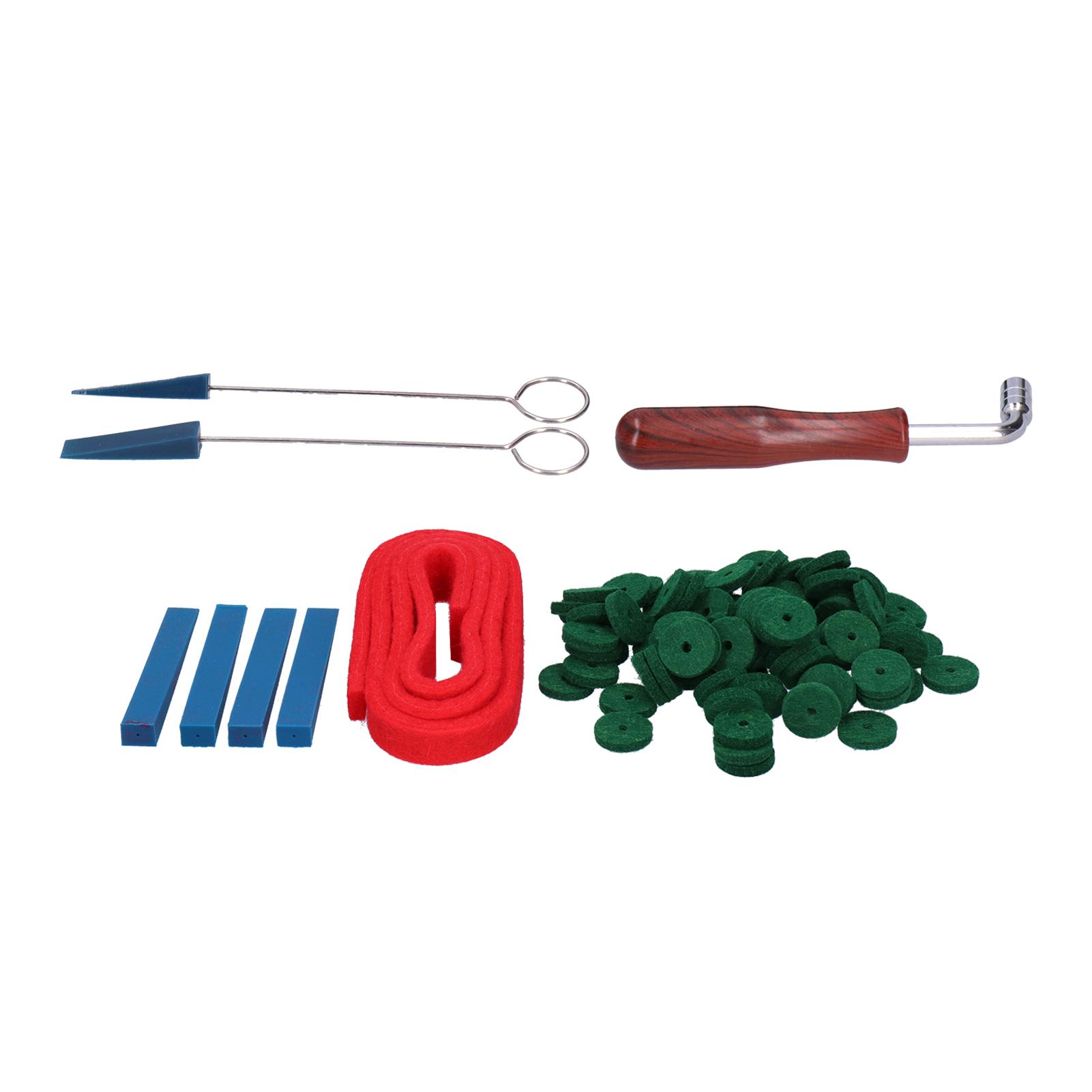 Piano Tuner Tool Kit Felt Tone Wrench Rubber Mute Sticks Blocks Musical Instrument Repair Kit
Piano Tuner Tool Kit Felt Tone Wrench Rubber Mute Sticks Blocks Musical Instrument Repair Kit