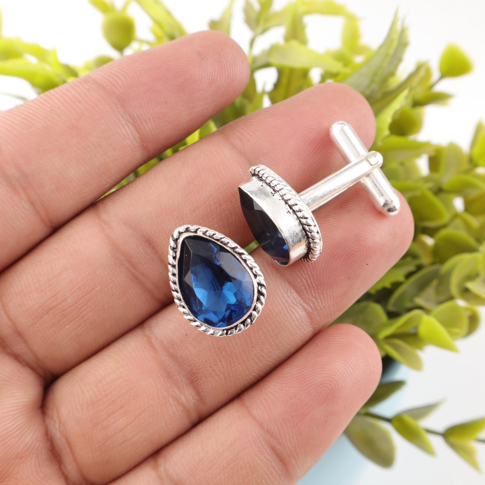 Лондонский голубой топаз драгоценный камень 925 стерлинговое серебро ручной работы запонка для парня CL-5-7
Лондонский голубой топаз драгоценный камень 925 стерлинговое серебро ручной работы запонка для парня CL-5-7