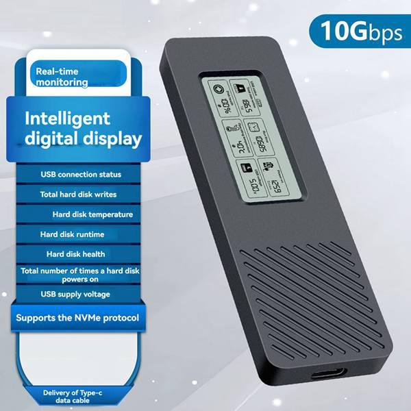 1 Set Space Gray Aluminum Alloy M.2 NVMe SSD Enclosure with 10G Display Other
1 Set Space Gray Aluminum Alloy M.2 NVMe SSD Enclosure with 10G Display Other