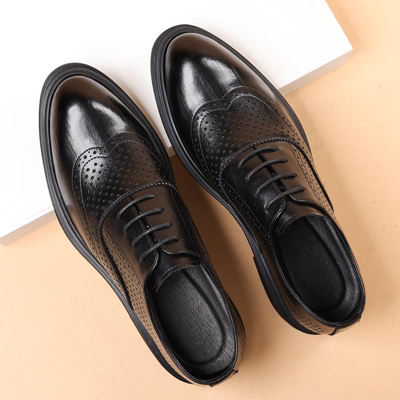 Summer hollow leather shoes 8cm inner height increase Brock breathable business dress shoes men s soil 6cm wedding groom men s shoes 38
Summer hollow leather shoes 8cm inner height increase Brock breathable business dress shoes men s soil 6cm wedding groom men s shoes 38