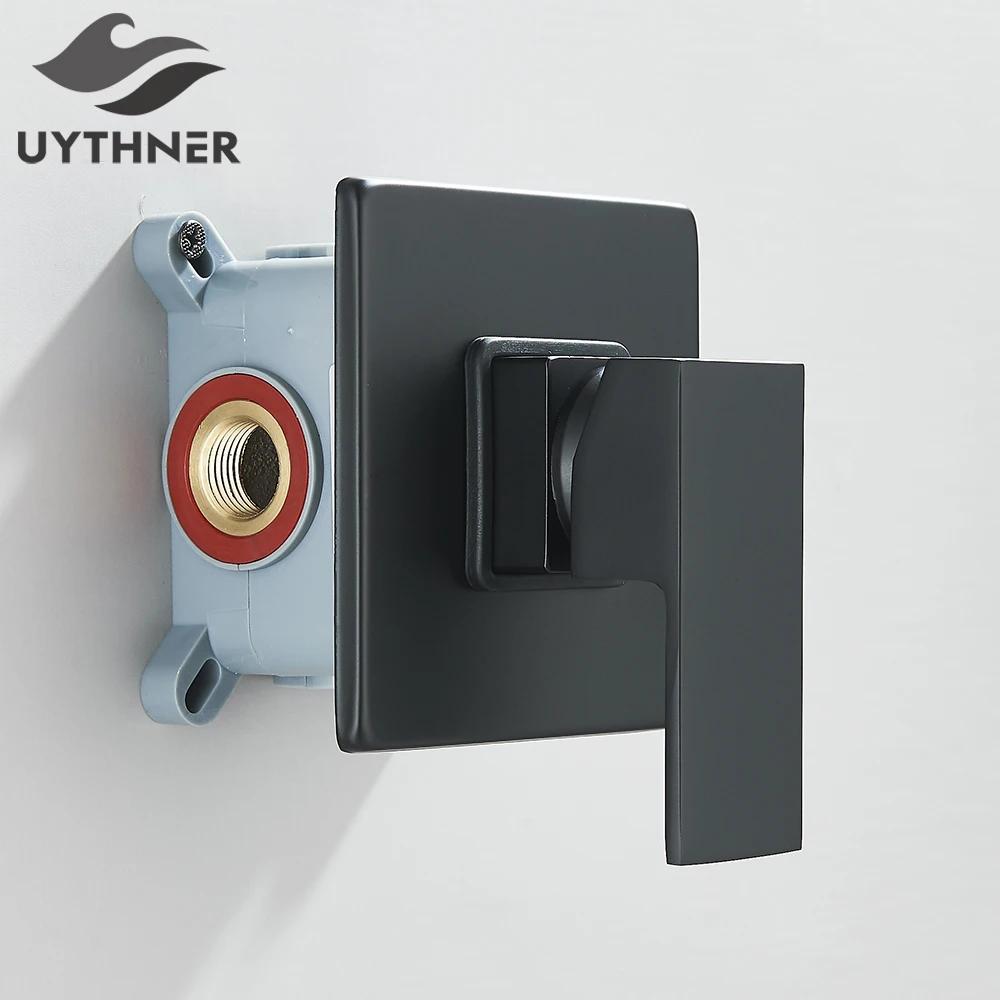 Uythner Golden Brass Shower Faucet Mixing Valve 1 Way Concealed Embedded Box Shower Valve Brass Control Valve Wall Mount матовий чорний колір
Uythner Golden Brass Shower Faucet Mixing Valve 1 Way Concealed Embedded Box Shower Valve Brass Control Valve Wall Mount матовий чорний колір