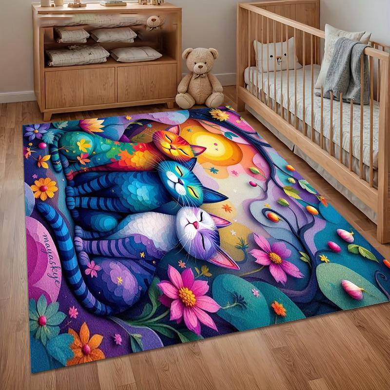 Cute Area Rug Carpet Soft Non Slip Rainbow Shooting Star Cat Floor Mat for Bedroom Living Room Kids Room Home Decor 40cm x 60cm
Cute Area Rug Carpet Soft Non Slip Rainbow Shooting Star Cat Floor Mat for Bedroom Living Room Kids Room Home Decor 40cm x 60cm