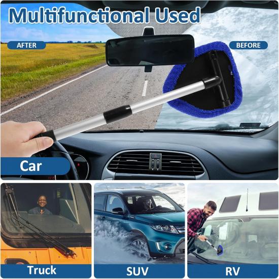 Windshield Cleaner Tool, Car Window Cleaner with 4 Reusable Microfiber Pads and Spray Bottles, Extendable Handle Inside Windshield Window Cleaning синій
Windshield Cleaner Tool, Car Window Cleaner with 4 Reusable Microfiber Pads and Spray Bottles, Extendable Handle Inside Windshield Window Cleaning синій