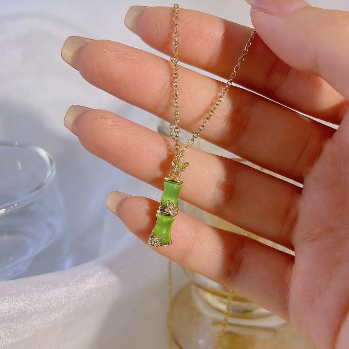 Cold National Style Bamboo Necklace Light Luxury Exquisite High-End Micro-Inlaid Flash Diamond Pendant Niche Design Accessories
Cold National Style Bamboo Necklace Light Luxury Exquisite High-End Micro-Inlaid Flash Diamond Pendant Niche Design Accessories