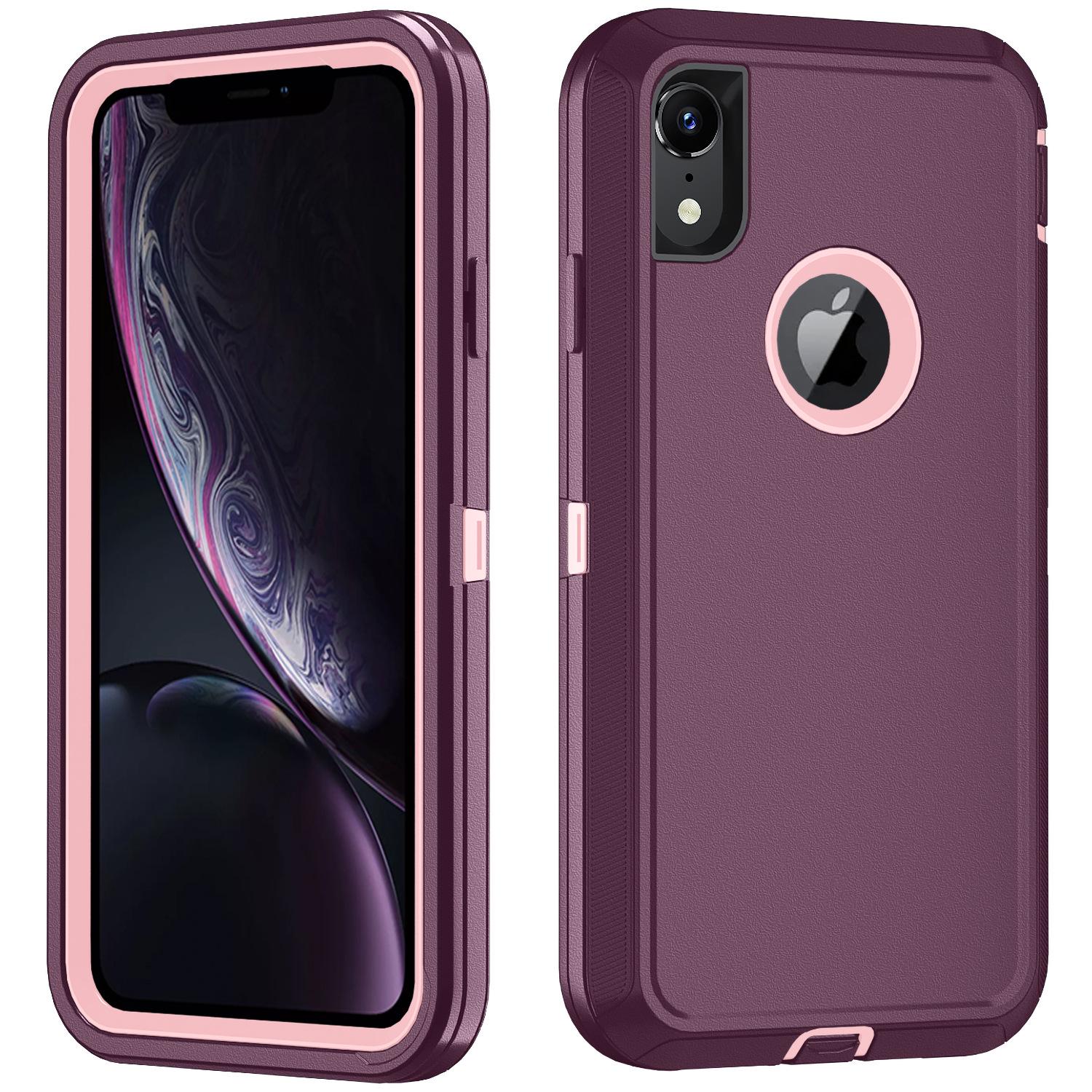 iPhone XR Heavy-Duty Triple-Proof Robot Case - Exclusive 3-in-1 Design рожевий/вина червоного кольору
iPhone XR Heavy-Duty Triple-Proof Robot Case - Exclusive 3-in-1 Design рожевий/вина червоного кольору