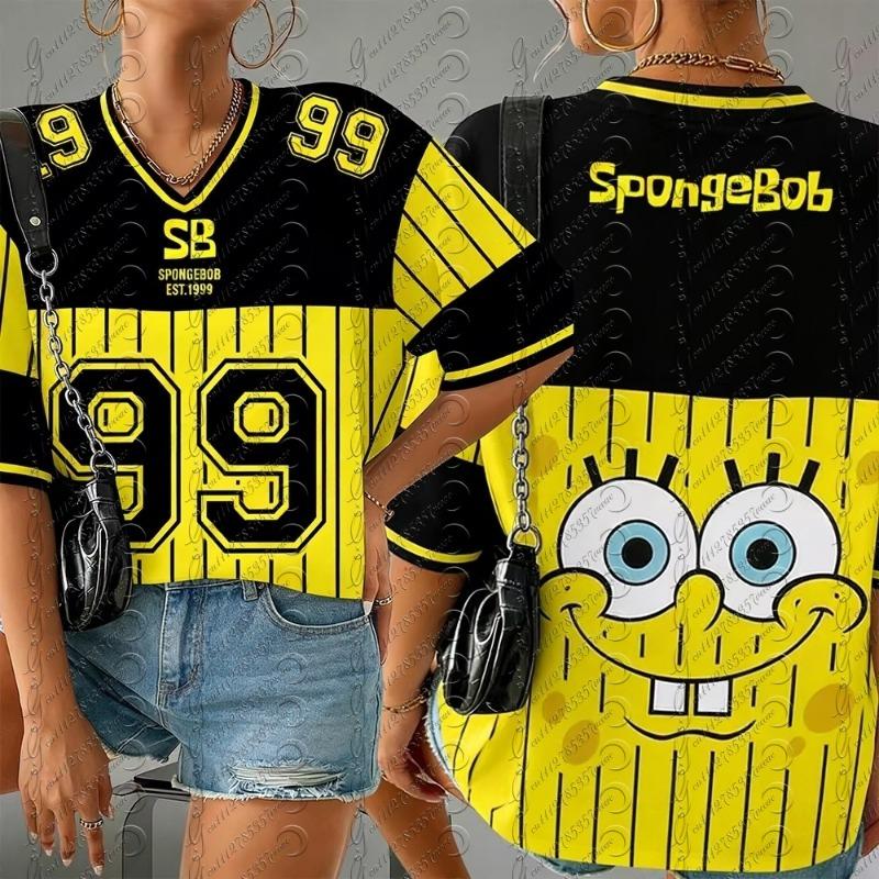 SpongeBob SquarePants Print Tshirts For Women Summer V-neck Sports Football Jerseys Casual Couple Street Clothing Y2K Femalekids XL
SpongeBob SquarePants Print Tshirts For Women Summer V-neck Sports Football Jerseys Casual Couple Street Clothing Y2K Femalekids XL