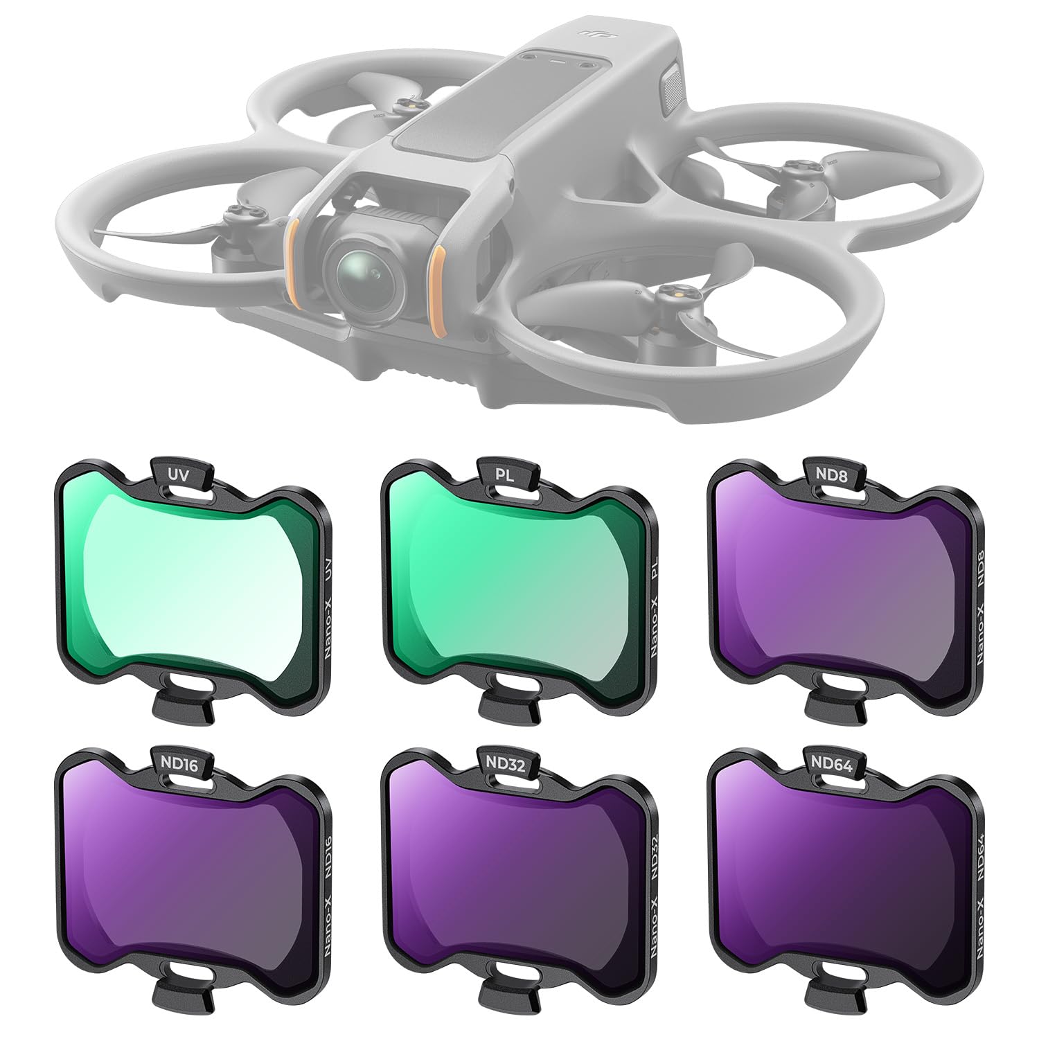 Concept for DJI Avata 2 exclusive filter set UV filter PL filter ND filter Protective filter Easy to install Light attenuation adjustment AGC optical
Concept for DJI Avata 2 exclusive filter set UV filter PL filter ND filter Protective filter Easy to install Light attenuation adjustment AGC optical
