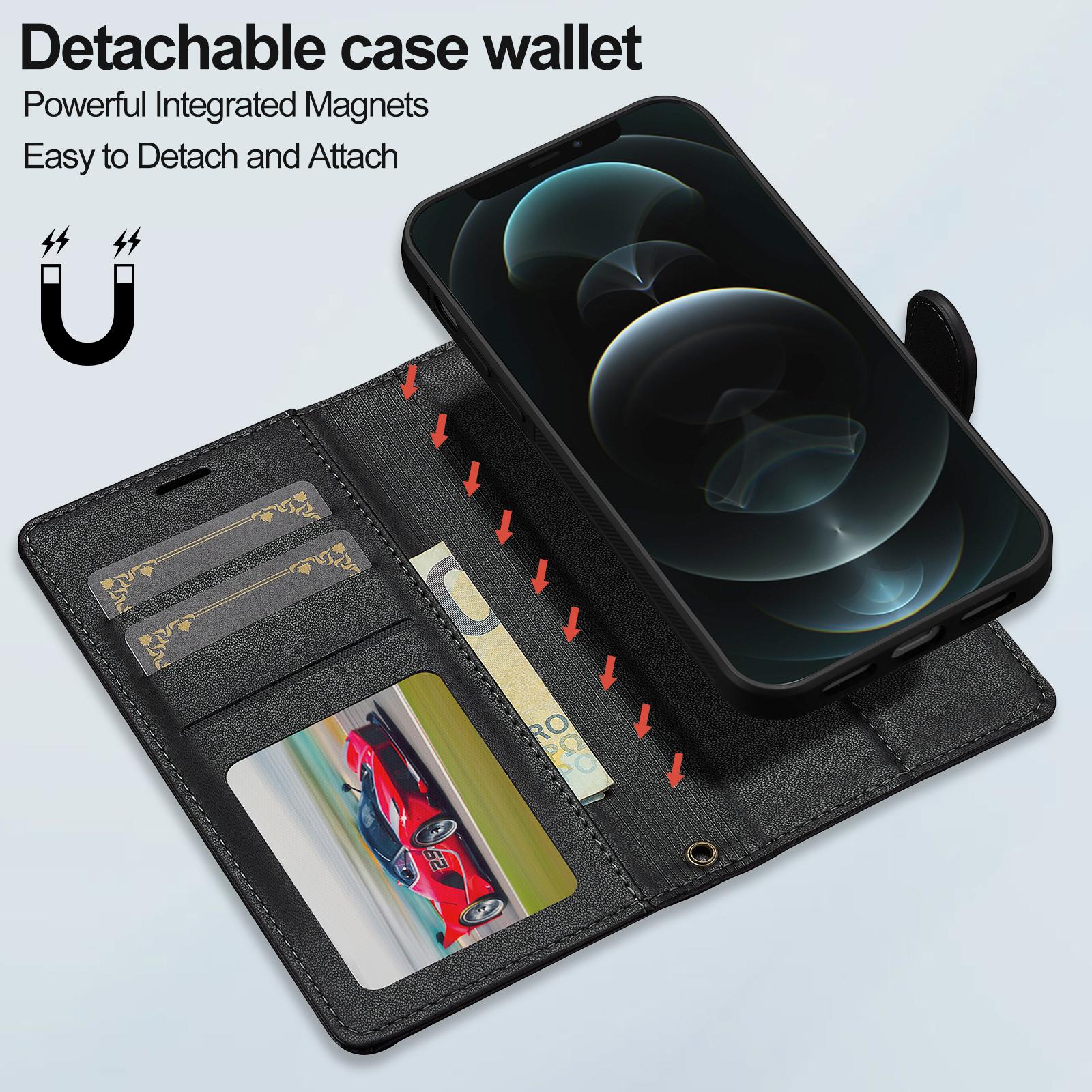 LC.IMEEKE L2 Series for iPhone 14/13 Case PU Leather Wallet Detachable Magnetic Phone Cover Black
LC.IMEEKE L2 Series for iPhone 14/13 Case PU Leather Wallet Detachable Magnetic Phone Cover Black
