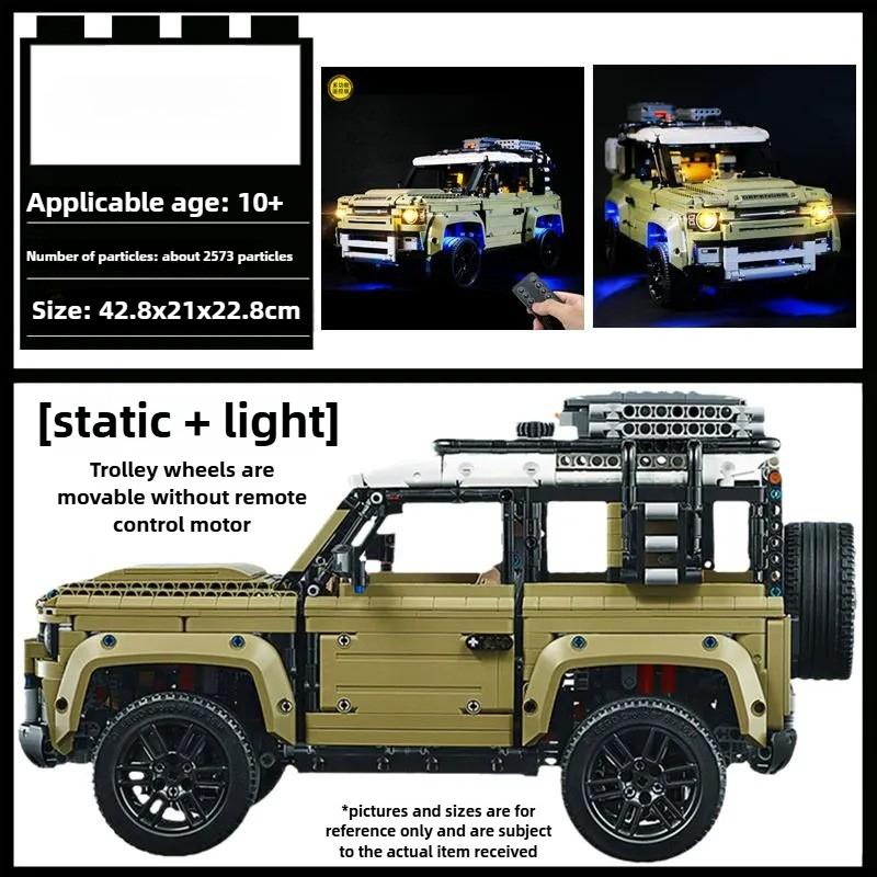 Сумісний з Lego Defender Позашляховик Модель для складання з будівельних блоків Механічна група Складні освітні іграшки для дорослих 1PC
Сумісний з Lego Defender Позашляховик Модель для складання з будівельних блоків Механічна група Складні освітні іграшки для дорослих 1PC
