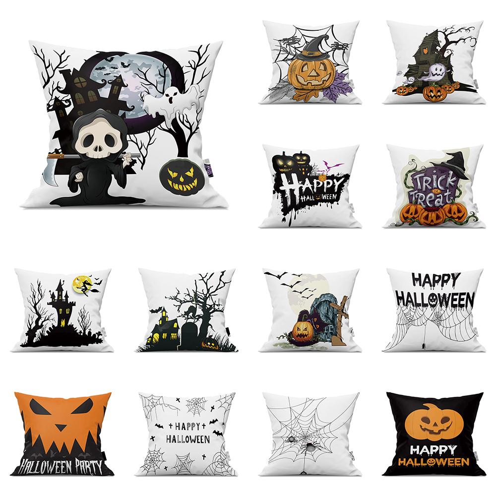 New Halloween horror pumpkin print pattern cushion cover for home living room sofa decoration square polyester pillowcase
New Halloween horror pumpkin print pattern cushion cover for home living room sofa decoration square polyester pillowcase
