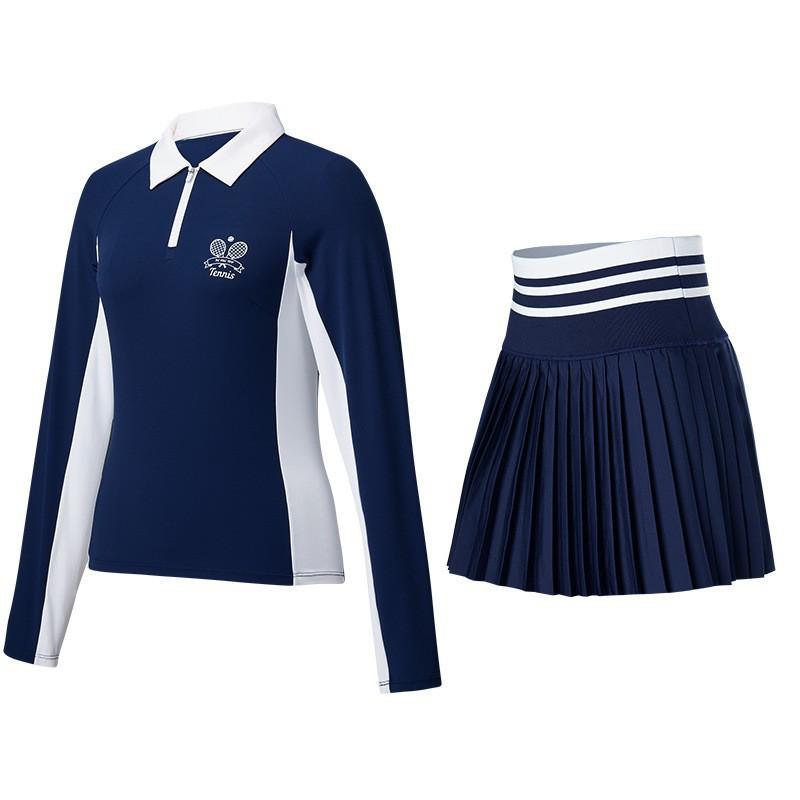 Sports Suit Tennis Shirt Fashionable Short Skirt Lapel Long Sleeves Fitness Golf T-shirt Pleated Set XL
Sports Suit Tennis Shirt Fashionable Short Skirt Lapel Long Sleeves Fitness Golf T-shirt Pleated Set XL