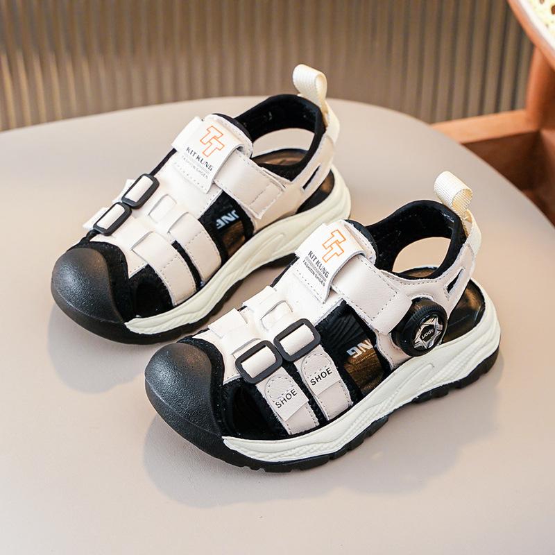 Summer Lightweight Boys Closed Toe Sandals, Anti-collision Soft Sole Cowhide Leather Beach Shoes 37 бежевий
Summer Lightweight Boys Closed Toe Sandals, Anti-collision Soft Sole Cowhide Leather Beach Shoes 37 бежевий