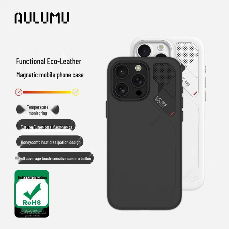 Чохол для телефону AULUMU A16 з ПУ шкіри MagSafe з алюмінієвим тепловідводом
Чохол для телефону AULUMU A16 з ПУ шкіри MagSafe з алюмінієвим тепловідводом