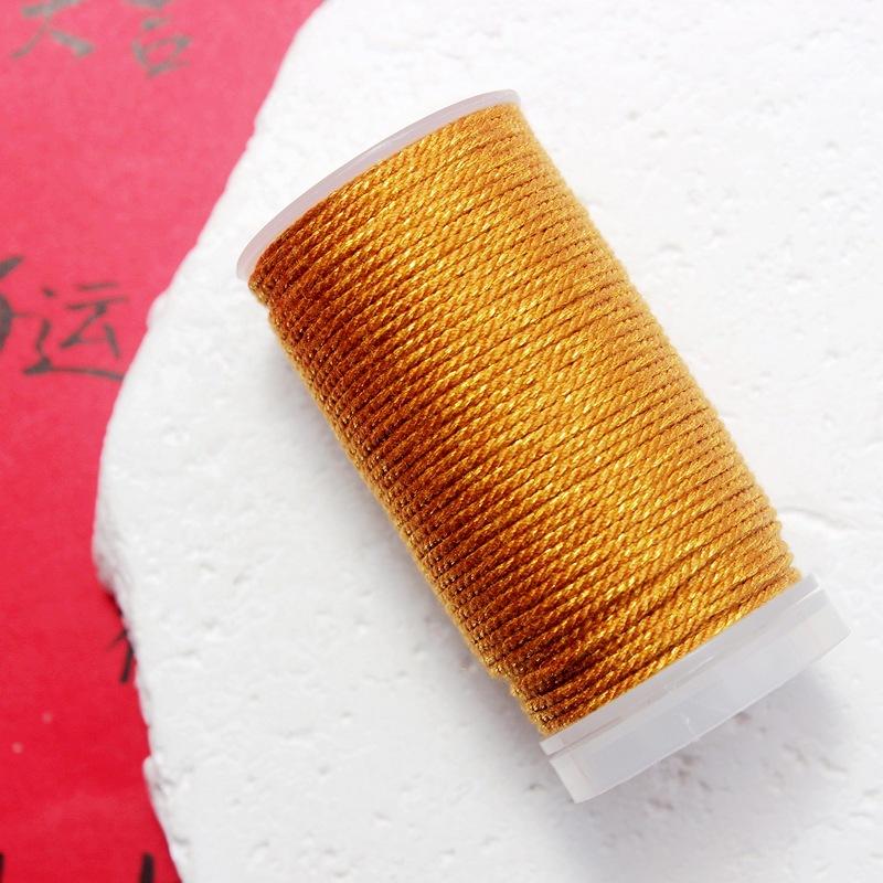 1.0/1 2 мм посыпанная золотая нить плюс золото ручная хлопковая нить 18 прядей неэластичная ручная хлопковая нить 25 метров рулон самодельная плетеная веревка Wenwan 1 piece