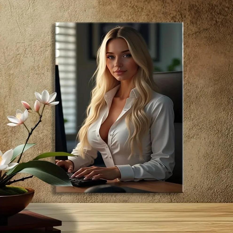 HD Metal Tin Sign Stunning Blonde Office Lady in White Shirt Desk Wall Art Retro Metal Plaque for Man Cave Decor x Inch 20x30cm(7.8x11.8inch)
HD Metal Tin Sign Stunning Blonde Office Lady in White Shirt Desk Wall Art Retro Metal Plaque for Man Cave Decor x Inch 20x30cm(7.8x11.8inch)
