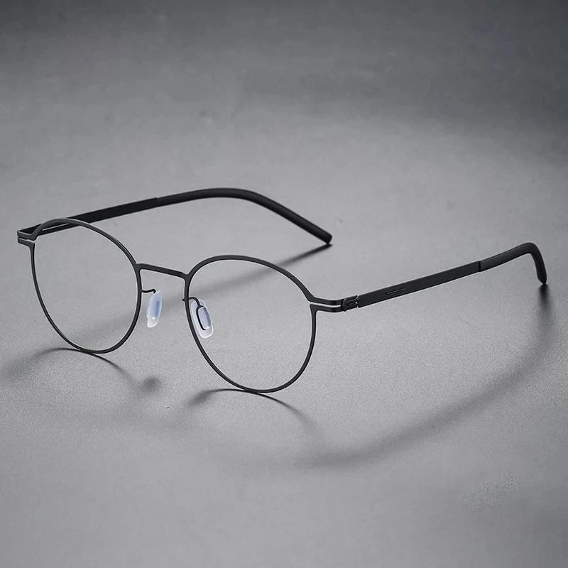 Round Glasses Frame Germany Screwless Men Women Lightweight 7.5g Fashion High Elasticity Eyewear Eyeglasses Titanium Ultra-light чорний
Round Glasses Frame Germany Screwless Men Women Lightweight 7.5g Fashion High Elasticity Eyewear Eyeglasses Titanium Ultra-light чорний