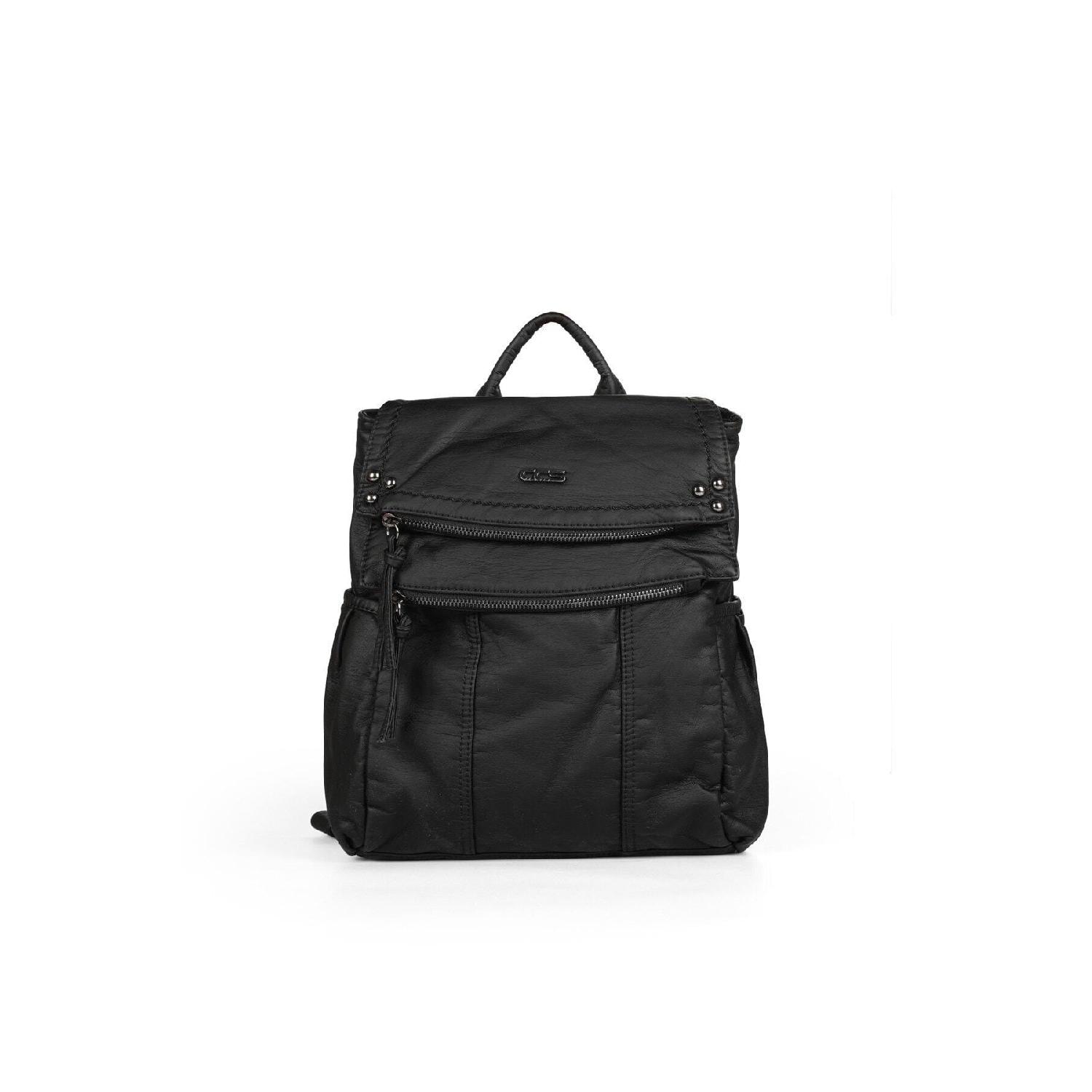 Черная женская сумка и рюкзак из мытой кожи Syh16496
Черная женская сумка и рюкзак из мытой кожи Syh16496