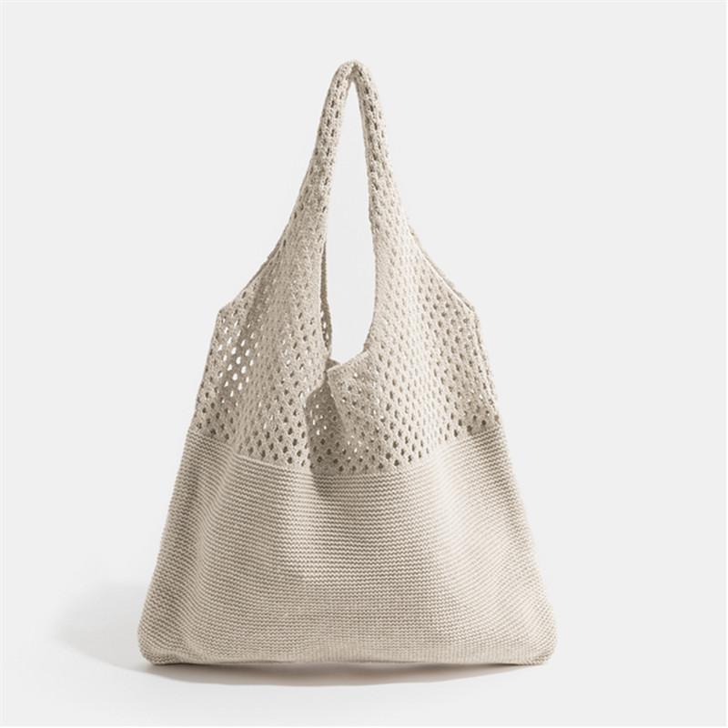New Hollow Out Knitted Handbag Shoulder Bag, Solid Color Wool Knitting Bag, Commuter Large Capacity Crochet Hook Bucket Tote Bag бежевый
New Hollow Out Knitted Handbag Shoulder Bag, Solid Color Wool Knitting Bag, Commuter Large Capacity Crochet Hook Bucket Tote Bag бежевый