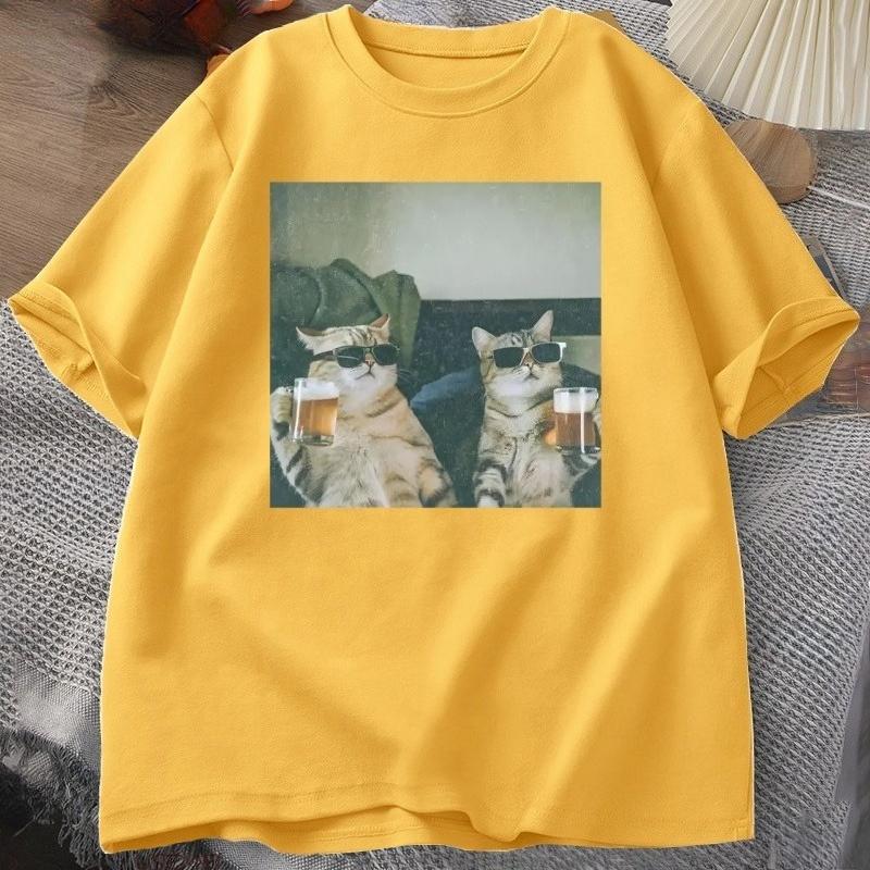 Funny Cool Cat Drinking Beer Tshirt Casual Cotton Short Sleeve T Shirt Women Clothes Harajuku Round Neck Unisexs Designer Tops 4XL
Funny Cool Cat Drinking Beer Tshirt Casual Cotton Short Sleeve T Shirt Women Clothes Harajuku Round Neck Unisexs Designer Tops 4XL