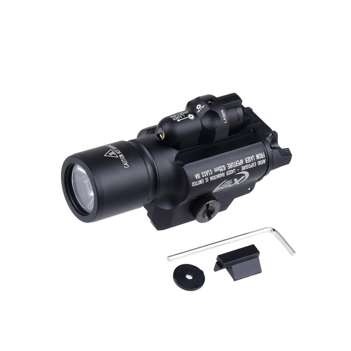 Тактичний світлодіодний ліхтар серії X400 з червоним лазером та ІЧ підствольним підсвічуванням
Тактичний світлодіодний ліхтар серії X400 з червоним лазером та ІЧ підствольним підсвічуванням
