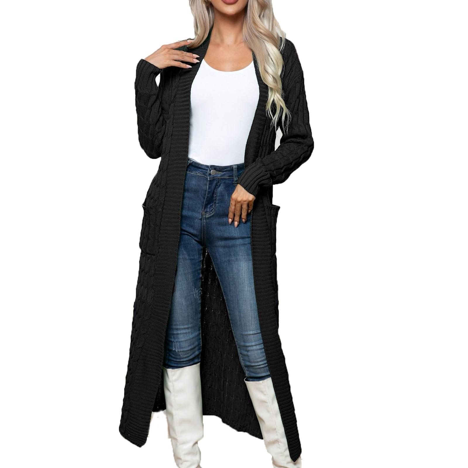 Женский повседневный модный удобный кардиган с длинным рукавом, уличный тренд, вязаный свитер S чёрный
Женский повседневный модный удобный кардиган с длинным рукавом, уличный тренд, вязаный свитер S чёрный