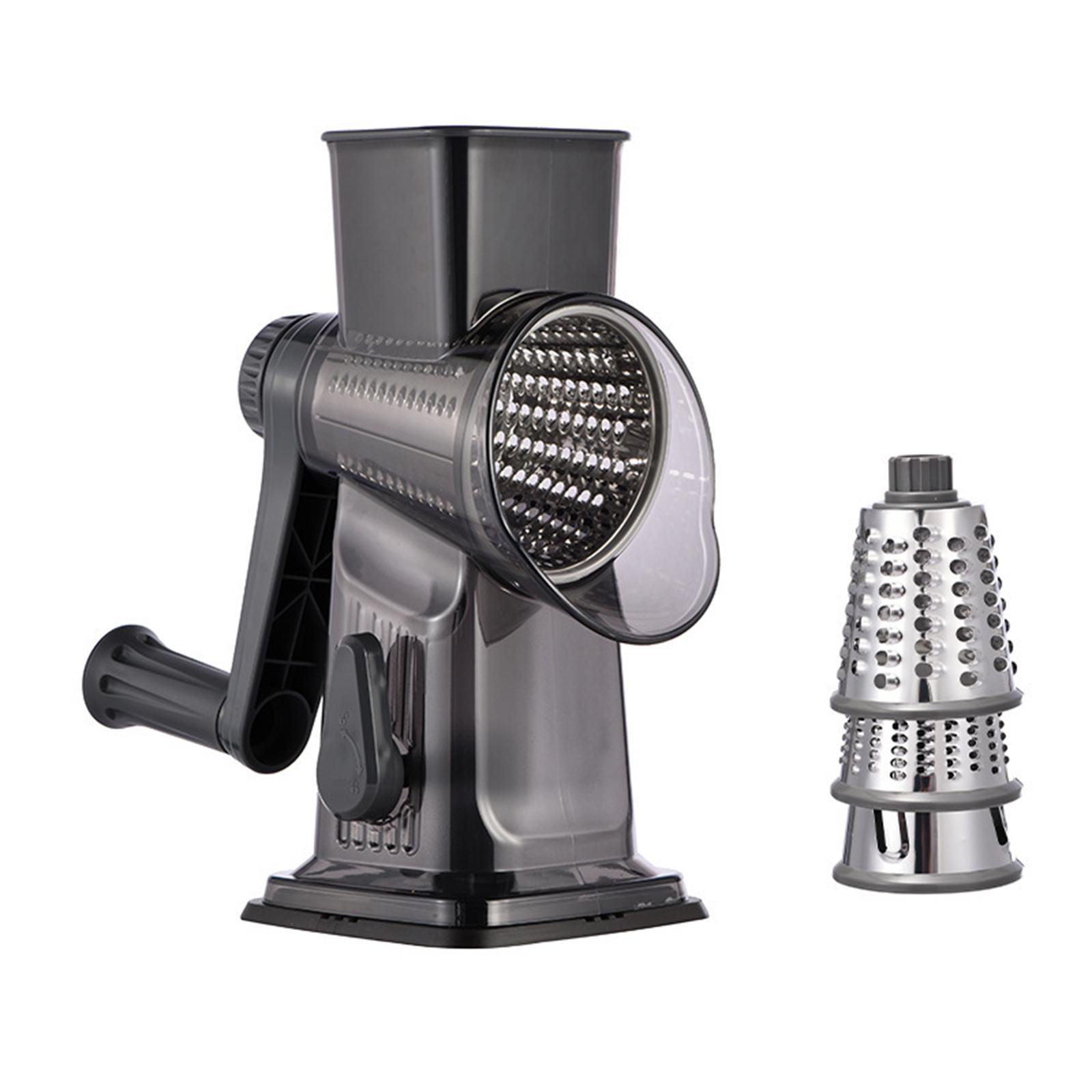 Kitchen Mandoline Vegetable Slicer with 3 Interchangeable Blades Easy To Clean Rotary Grater Slicer for Fruit Vegetables Nuts сірий колір
Kitchen Mandoline Vegetable Slicer with 3 Interchangeable Blades Easy To Clean Rotary Grater Slicer for Fruit Vegetables Nuts сірий колір