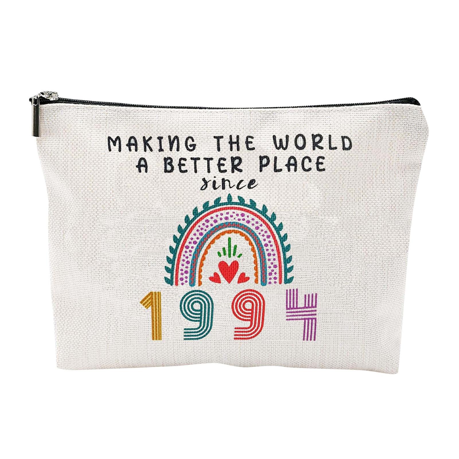 Canvas Makeup Bag with Inspirational Text and Decorative Rainbow Design Zipper Closure Portable Storage Pouch for Cosmetics and Accessories One Size
Canvas Makeup Bag with Inspirational Text and Decorative Rainbow Design Zipper Closure Portable Storage Pouch for Cosmetics and Accessories One Size
