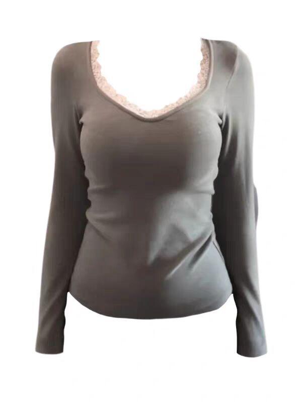 German velvet autumn and winter warm long-sleeved top women s American retro Spice Girl design sense lace lace bottoming shirt L (recommended 57.5-65kg ) сірий колір
German velvet autumn and winter warm long-sleeved top women s American retro Spice Girl design sense lace lace bottoming shirt L (recommended 57.5-65kg ) сірий колір