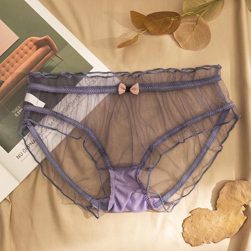 Sheer Mesh Ruffle Trim Low-Waist Panties with Elastic Waistband One Size (45-60 kg) фиолетовый
Sheer Mesh Ruffle Trim Low-Waist Panties with Elastic Waistband One Size (45-60 kg) фиолетовый