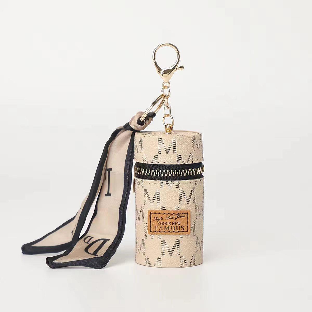 Мини-кошелек в стиле ретро для монет, классический мешочек с декором в виде шарфа, на молнии, портативная многофункциональная сумка для помады