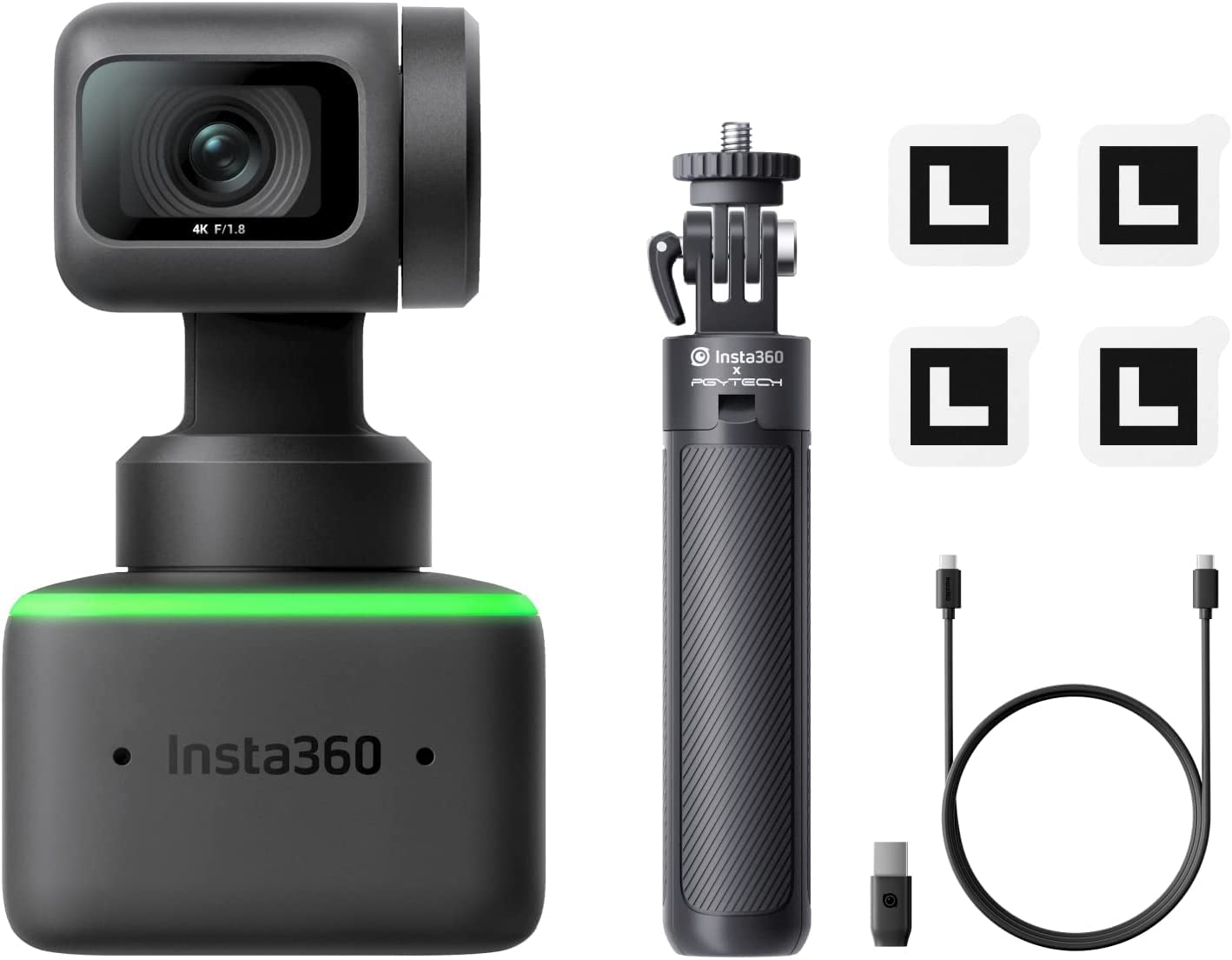 Insta360 Link Tripod Kit Webcam 4K PTZ Webcam Sensor AI Tracking Gimbal Gesture Control HDR Phase Detection Autofocus Auto Exposure Technology Auto
Insta360 Link Tripod Kit Webcam 4K PTZ Webcam Sensor AI Tracking Gimbal Gesture Control HDR Phase Detection Autofocus Auto Exposure Technology Auto