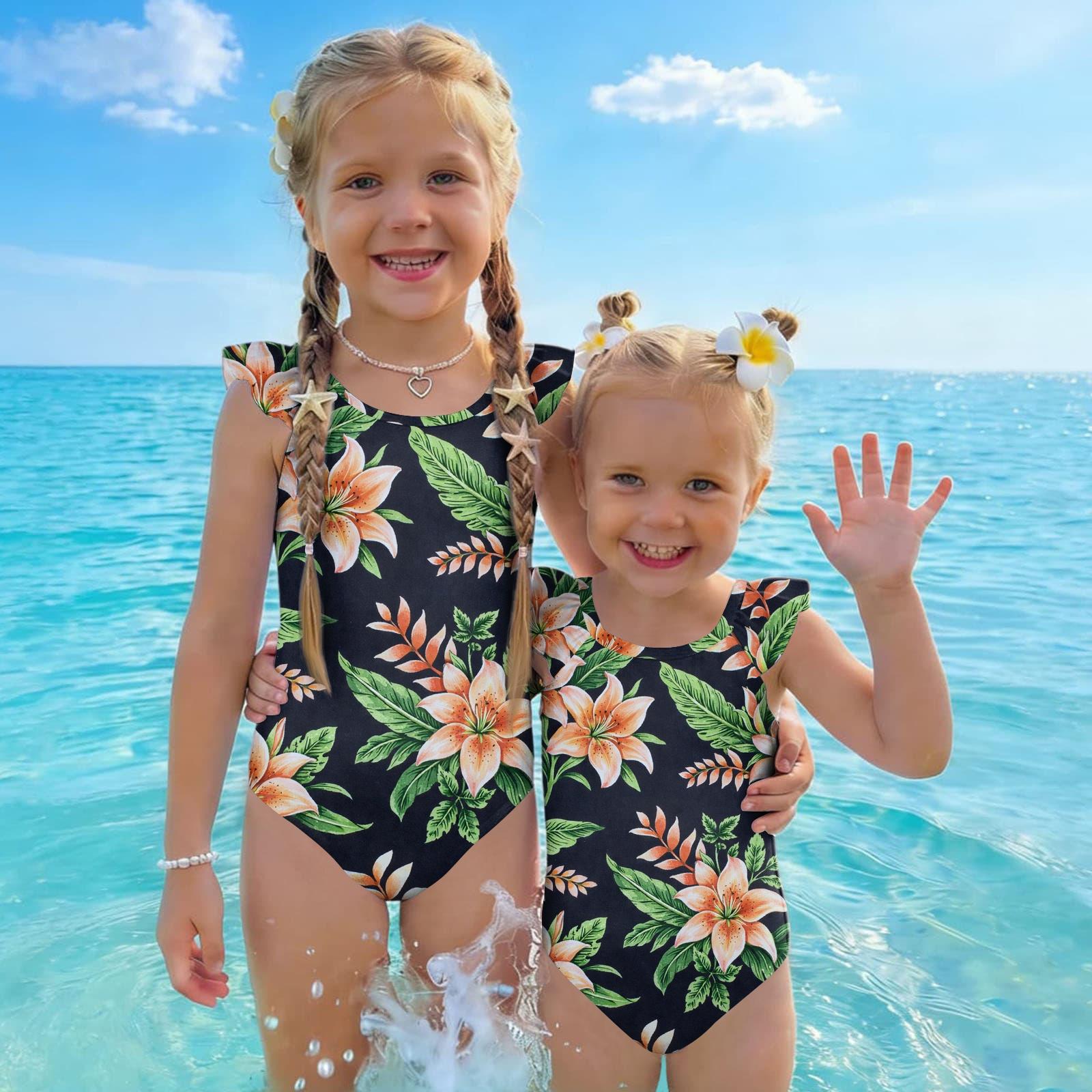 Girls One Piece Swimsuit Hawaiian Print Sleeveless Ruffle Shoulder Swimwear Kids Beachwear Bathing Suit for Summer Pool Water Activities 120 зелёный
Girls One Piece Swimsuit Hawaiian Print Sleeveless Ruffle Shoulder Swimwear Kids Beachwear Bathing Suit for Summer Pool Water Activities 120 зелёный